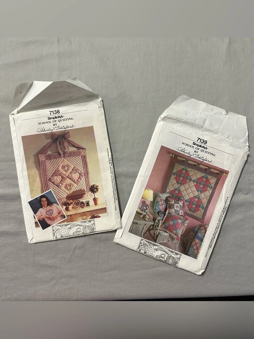 ⁠Vtg Simplicity Quilting Pattern Lot 7138 7139 Shirley Botsford Bedroom Uncut